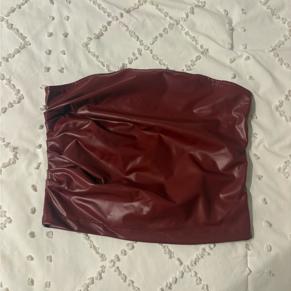very cute red going out top!
